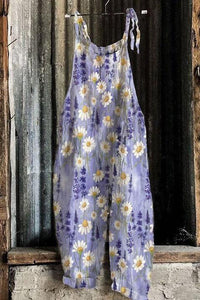 Sweet Little  Print Retro Wide-leg Women's Jumpsuit