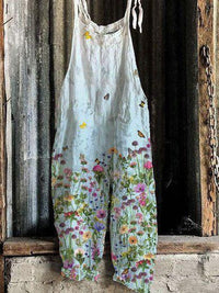 Sweet Little  Print Retro Wide-leg Women's Jumpsuit