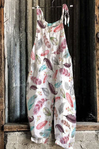 Sweet Little  Print Retro Wide-leg Women's Jumpsuit