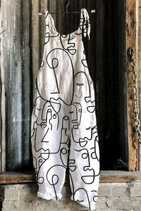 Sweet Little  Print Retro Wide-leg Women's Jumpsuit