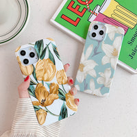 Compatible with Apple, Suitable For  12 Mobile Phone Shell Iphone11 Silicone  Foreign Trade Floral