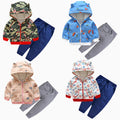 Children's Crystal Velvet Zipper Baby Two-piece Suit