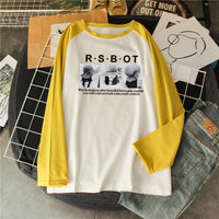 Spring And Autumn Loose Large Size Wild Fashion Personality Stitching Top Bottoming Shirt