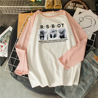 Spring And Autumn Loose Large Size Wild Fashion Personality Stitching Top Bottoming Shirt