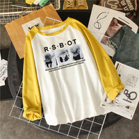 Spring And Autumn Loose Large Size Wild Fashion Personality Stitching Top Bottoming Shirt