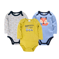 Three-Piece Romper Cartoon Baby One-Piece Cotton Triangle Bag Fart Clothes
