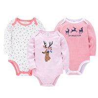 Three-Piece Romper Cartoon Baby One-Piece Cotton Triangle Bag Fart Clothes