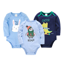 Three-Piece Romper Cartoon Baby One-Piece Cotton Triangle Bag Fart Clothes