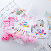 Romper Dress Cotton Embroidered Candy One-piece Dress Bib Socks Set