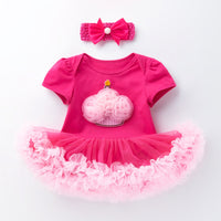 New Baby Girl Rose Red Short Sleeve