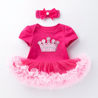 New Baby Girl Rose Red Short Sleeve