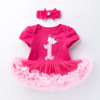 New Baby Girl Rose Red Short Sleeve