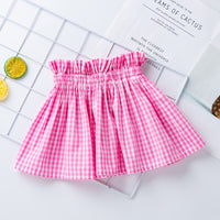Cartoon Embroidered Letter Bag Fart Shirt Plaid Skirt Suit