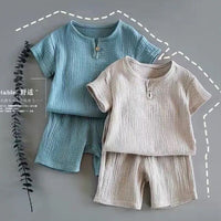 Boy And Girl Baby Short-sleeved Summer Suit