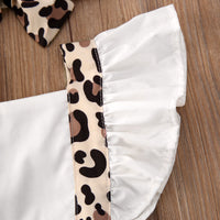 Summer Children's Clothing New Girls Romper Two-piece Turban