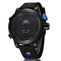 Large Dial Dual Display LED Silicone Electronic Watch