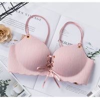 No Steel Ring Gathers Strappy Bra Pull B Girl One Piece Without Trace