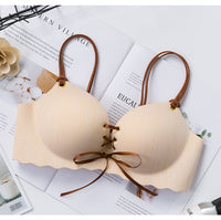 No Steel Ring Gathers Strappy Bra Pull B Girl One Piece Without Trace