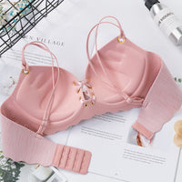 No Steel Ring Gathers Strappy Bra Pull B Girl One Piece Without Trace