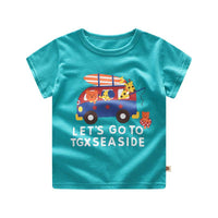 Summer Children's Short-sleeved T-shirt Cotton Casual Cartoon Printing