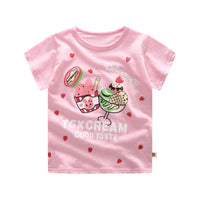 Summer Children's Short-sleeved T-shirt Cotton Casual Cartoon Printing