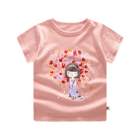 Summer Children's Short-sleeved T-shirt Cotton Casual Cartoon Printing