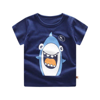 Summer Children's Short-sleeved T-shirt Cotton Casual Cartoon Printing