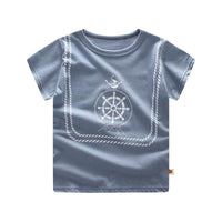 Summer Children's Short-sleeved T-shirt Cotton Casual Cartoon Printing
