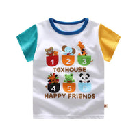 Summer Children's Short-sleeved T-shirt Cotton Casual Cartoon Printing