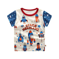 Summer Children's Short-sleeved T-shirt Cotton Casual Cartoon Printing