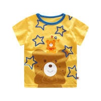Summer Children's Short-sleeved T-shirt Cotton Casual Cartoon Printing