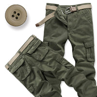 Multi-Pocket Loose High Waist Pants Plus Size