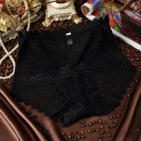 Sexy Transparent Lace Ladies High-waist Panties, Abdomen Large Version Briefs, Cotton Crotch