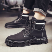 Autumn And Winter Men's Martin Boots British Style Tooling Boots High Boots