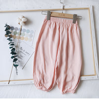 Baby Anti Mosquito Pants Summer Thin Boys'' Summer Clothes Ice Silk Cotton Hemp Lantern Pants Women''s Baby Rayon Air Conditioning Pants