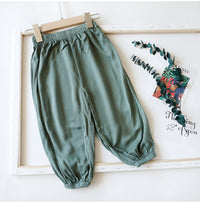 Baby Anti Mosquito Pants Summer Thin Boys'' Summer Clothes Ice Silk Cotton Hemp Lantern Pants Women''s Baby Rayon Air Conditioning Pants