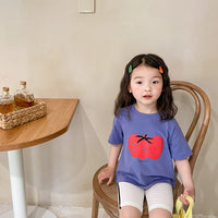 Boys And Girls Baby Cartoon Cute Print Short-sleeved Children's Shirt BOBO Series T-shirt