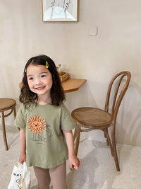 Boys And Girls Baby Cartoon Cute Print Short-sleeved Children's Shirt BOBO Series T-shirt