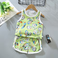 Children's Thin Hollow Vest Set, Mesh And Breathable Sleeveless Two-piece Suit