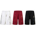 Badge Embroidered Waste Soil Style Casual Shorts