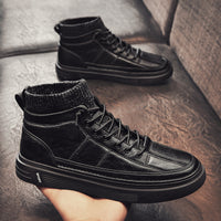 Men's Tooling Plus Fleece Warm High-top Martin Boots