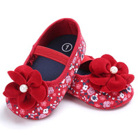 Spring and autumn new style baby girl little flower princess soft bottom indoor baby shoes