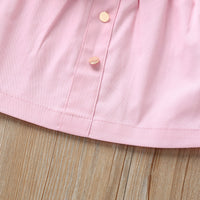 Printed two piece short skirt with flying sleeves