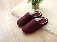 Men's Cotton Black Autumn Season Home Furnishing East Indoor Household Warm Slippers Soft Bottom Good Anti-skid Slippers