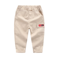 Children's cotton slim feet casual pants