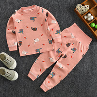 Children's High Waist Belly Protective Pants Set