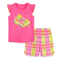Girls' Fashion Casual Embroidered Short Sleeve Suit