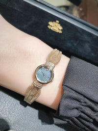Vintage Square Watch For Women A Dainty Mini Square Design With A Wheat-sheaf Motif