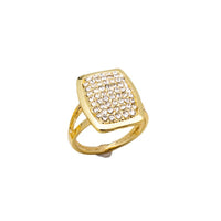 Traditional Mesh Chain Square Diamond-Encrusted Jewelry Set