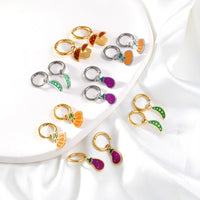 Niche Design Drop Oil Earrings